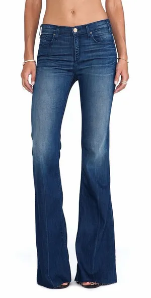 McGuire Majorelle Low Rise Flare Jeans in Revel‎ Revel Blue Size 24 thumbnail 1