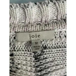 Joie Textured Chunky Knit V-Neck Sweater 100% Cotton Cozy Cottage Medium thumbnail 3