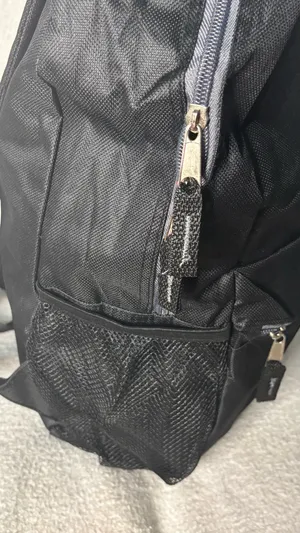 unisex black canvas backpack Casual Travel & Daily Day Pack thumbnail 7