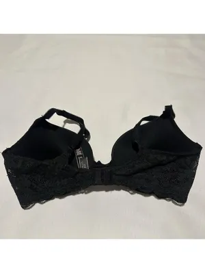 Victoria’s Secret Black Lace Trim Dream Angels Push Up Bra 32D thumbnail 3