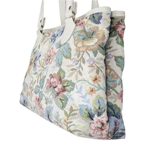Vintage 80s Mitzi Floral Tapestry Shoulder Bag thumbnail 6