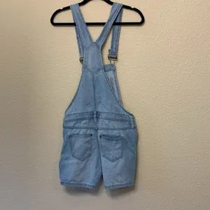 Lei denim short overalls sz S y2k 90s light wash casual western cowgirlcore long thumbnail 10
