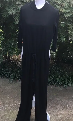 Lake Flower black jumpsuit with pockets EUC Size M thumbnail 5
