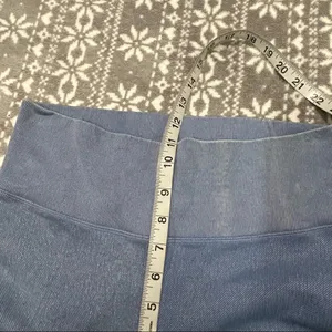 Aerie OFFLINE Seamless‎ High Waisted 7/8 Legging Blue Medium Athleisure Yoga Gym thumbnail 12