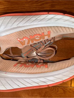 HOKA Carbon X3 Peach/Coral Running Shoes – Women’s 9.5 thumbnail 4