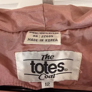 The Totes Coat vintage dusty rose nylon long coat thumbnail 9