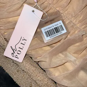 Oh Polly St. Germain Embellished Long Sleeve Mini Dress in Gold Size 4 thumbnail 10