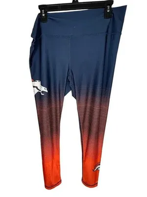 NFL Denver Broncos Football Leggings Size XL Athleisure Workout Athletic Casual thumbnail 1