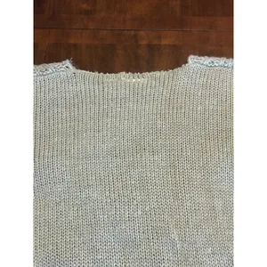 Vintage Bobbie Brooks Womens Sweater Beaded Floral Hand Knitted Cottage Cute Y2K thumbnail 7