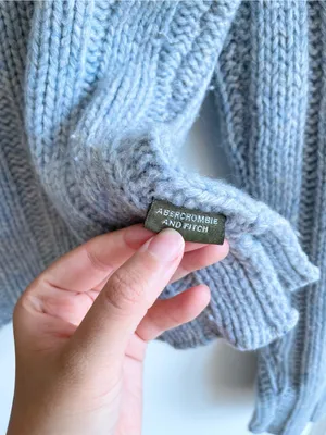 VTG Abercrombie & Fitch Merino Wool Sweater Size M Hong Kong Y2K Chunky Knit thumbnail 4