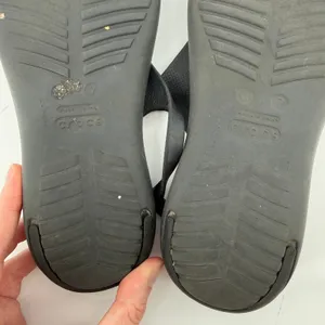 Crocs Sexi Flip Sandal Slip On Black Women 7 Slingback Thong Casual Barefoot thumbnail 10