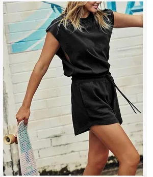 NEW Sleeveless Athletic Shorts Romper with Pockets XL thumbnail 2