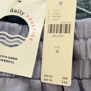 Anthropologie Daily Practice Violet Lounge Shorts Coastal Athleisure Size Medium thumbnail 6