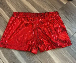 Red Sparkly Shorts Spirit Halloween large thumbnail 3