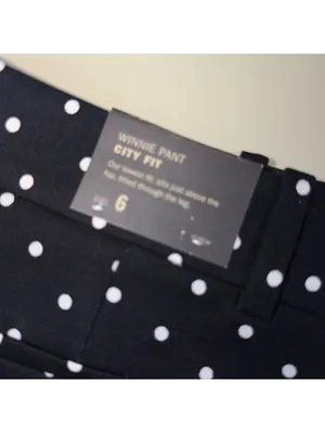 J.Crew Winnie City Fit Women’s Navy White Polka Dot Ankle Pants Size 6 NWT thumbnail 2
