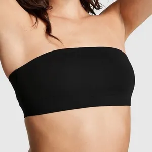 Victoria's Secret PINK Base Stretch Bandeau Bra - Black - Size M - 26732468 thumbnail 1