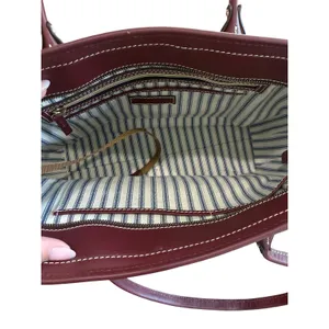 Dooney & Bourke Beacon Collection Matte Bordeaux Vacchetta Leather Shoulder Bag thumbnail 4