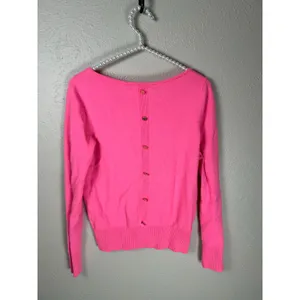 Lilly Pulitzer Cashmere Sweater Size Small Bright Pink Preppy Colorful TINY FLAW thumbnail 13