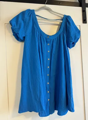 Vestique Blue Babydoll Dress thumbnail 1