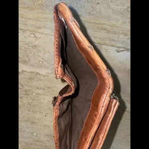 VILENCA Holland Weaved Leather‎ Wallet, Brown 7x3.5” thumbnail 6