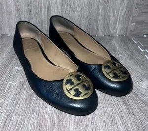 Tory Burch Benton Ballet‎ Flats Black Women's Shoes Size 6 thumbnail 1