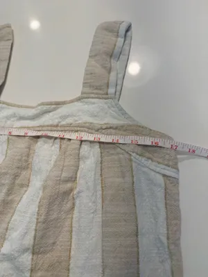 Anthropologie Maeve Tan Tonal Striped Cotton‎ Midi Sundress Size Small thumbnail 12