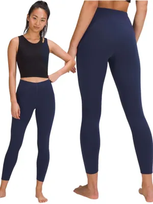 Lululemon Instill High-Rise Tight 25" Womens 6 Night Sea Blue Legging Active Gym thumbnail 2