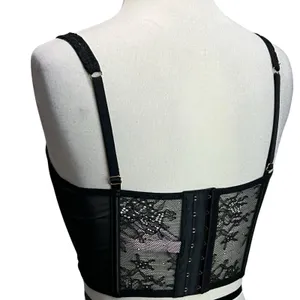 Victorias Secret Dream Angels Corset Top Womens M Black Unlined Lace Up Romantic thumbnail 5