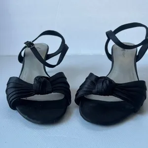 Fioni Nights Satin Kitten Heel Sandals Womens Size 8.5 Strappy Y2K Glam Cocktail thumbnail 3