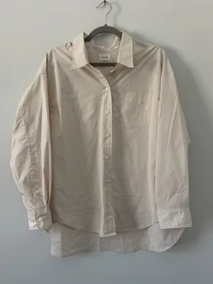 Aritzia Wilfred Free The Relaxed Shirt Button Down Birch NWT Small thumbnail 1