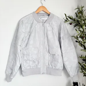 Blanc Noir Tierra Aviator Light Gray Jacket NWT Medium thumbnail 2