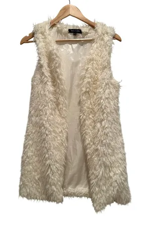 Mieeion Faux‎ Fur Longline Vest Open Front Small Chic Going Out Winter Party thumbnail 1