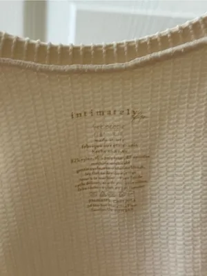Free People Clean Slate Ivory V-neck Seamless Tank thumbnail 4