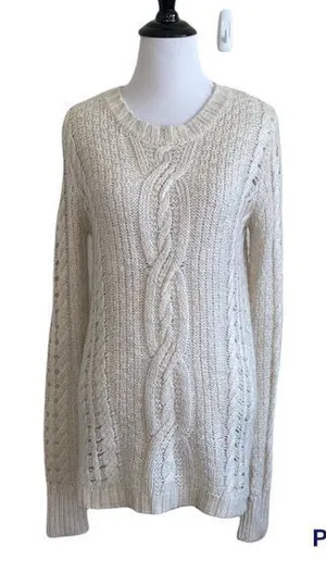 5/$30 🎈 Aeropostale‎ small cream Crewneck sweater thumbnail 1