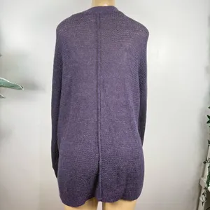 Free People Wool Alpaca V-neck Sweater Sz M Purple Cozy Slouchy thumbnail 6