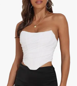 Strapless Corset Top White Size M thumbnail 1