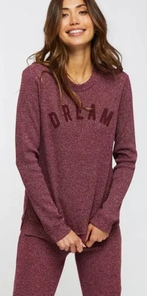 SOL Angeles‎ Medium Anthropologie Evereve Soft Thermal Sweatshirt Pullover DREAM thumbnail 1