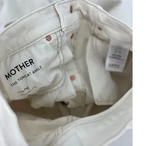 MOTHER The Tomcat Ankle Jeans Cream Puffs Ivory Straight Leg Size 26 thumbnail 9