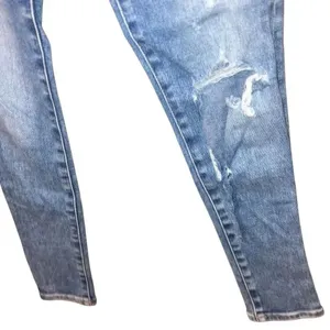 Denim Forum The Lola High Rise Skinny Medium Wash Distressed Jeans size 26 thumbnail 3