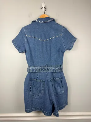 New Show me your Mumu outlaw studded denim romper size large thumbnail 11