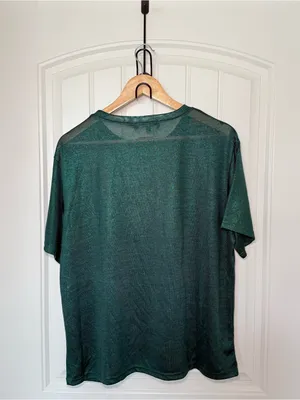Fore Women’s Small Emerald Green Metallic Five Points Top Festival Indie Sleaze thumbnail 2