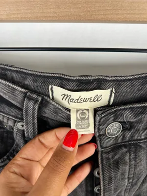 Madewell The Darted‎ Barrel-Leg Jean Olenda Wash Size 24 thumbnail 4