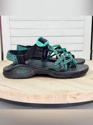 Chacos Updraft X2‎ Northern Lights Strappy Sandals Teal Black Women 7 Outdoor thumbnail 2