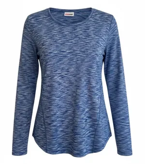 ScrubStar Premium Collection Underscrub Top Women L Active Base Layer Blue Soft thumbnail 1
