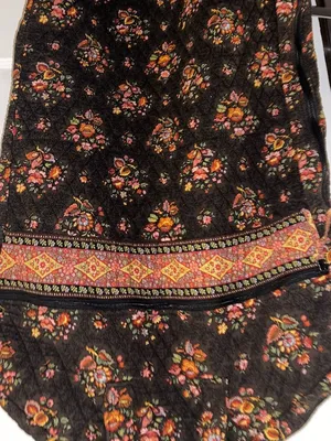 Vera Bradley Garment Black Bag with Colorful Floral & Plaid Pattern thumbnail 5