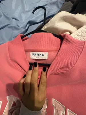 L/XL PARKE breast cancer awareness mock neck thumbnail 2