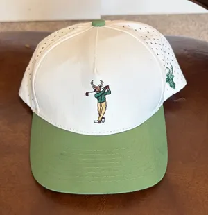 Bucks & Birdies Buck Boy Hat Adjustable Green and White Deer Buckboy Logo thumbnail 1