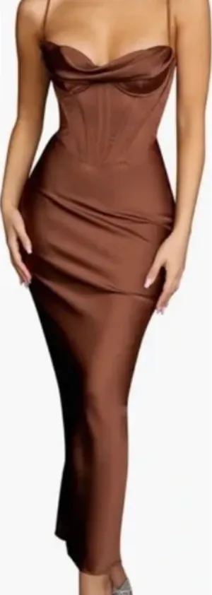 House of CB Charmaine Corset Dress in Chocolate‎ brown size XL NWOT thumbnail 1
