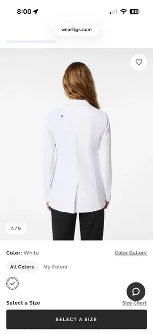 FIGS Bellevue Short Slim Lab Coat thumbnail 2