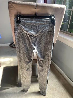 High-Waist Heather Gray Leggings - Women thumbnail 2